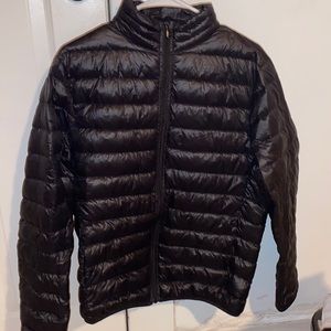 black puffer jacket